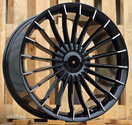 R19x8.5  5X120  ET  20  74.1  BK273  Black Polished (MB)  For BMW  (P+Z7)  (ALPINA Style (Rear+Front))
