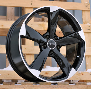 R18x8  5X112  ET  45  66.5  BK217  (FBX341)  Black Polished (MB)  For AUD  (M)  (HYBRID FORGED) (1 foto / 1)
