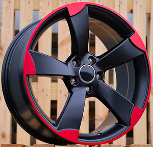 R18x8  5X112  ET  45  66.5  BK217  (XF558)  Black+Red Line (BR)  For AUD  (K4) (1 foto / 1)