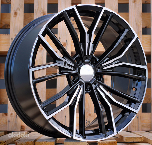 R20x9.5  5X112  ET  37  66.6  B5964  (IN5537)  Black Polished (MB)  For BMW  (P2)  (New Model BMW 5 Front+Rear)
