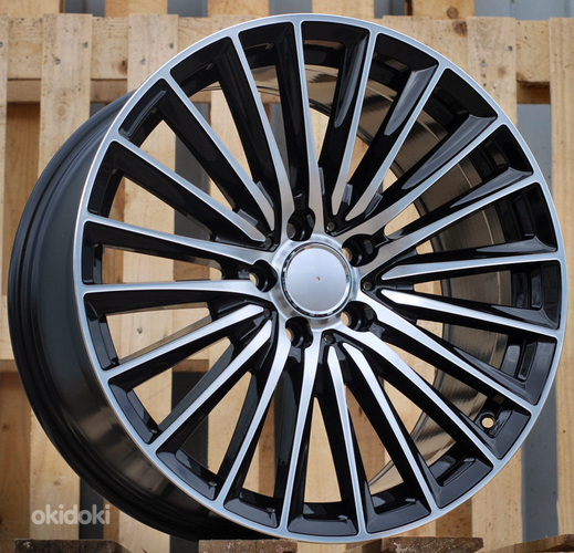 R18x8.5  5X112  ET  52  66.6  B5909  (B5909)  Black Polished (MB)  For MER  (P)  (HYBRID FORGED)