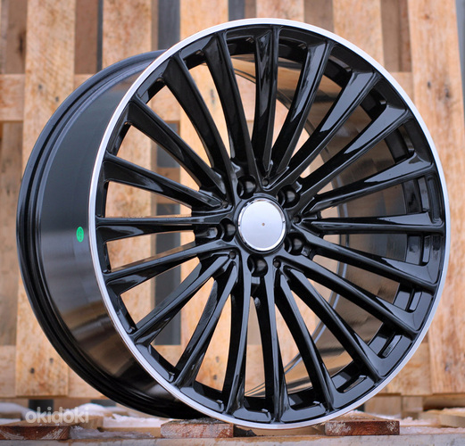 R18x8  5X112  ET  45  66.6  B5909  (FBX149)  Black+Polished Lip (BLPL)  For MER  (A)  (HYBRID FORGED)