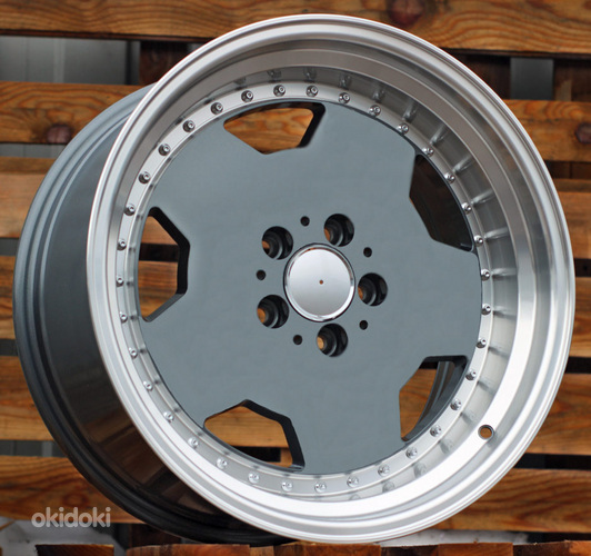 R18x8  5X112  ET  35  66.6  B5852  Graphite+Polished Lip (GRPL)  For MER  (K2+K4)  (MONOBLOCK Style Rear+Front)