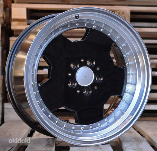 R17x8  5X112  ET  25  66.6  B5852  (BY1781)  Black+Polished Lip (BLPL)  For MER  (Z1+Z2)  (MONOBLOCK Style)