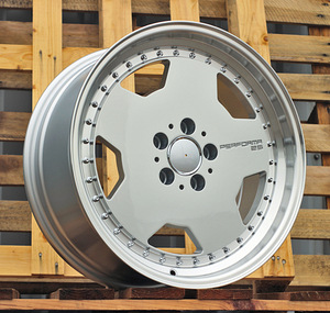 R18x9  5X112  ET  30  66.6  B5852  Silver+Polished Lip (SP)  For MER  (K4+K2+Z7+P)  (HYBRID FORGED MONOBLOCK Style) (1 foto / 1)