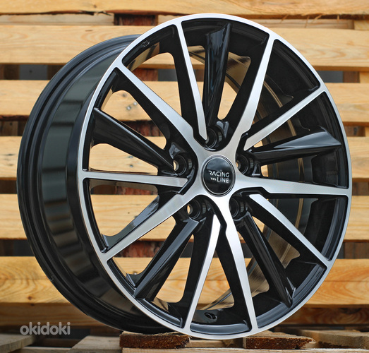 R17x7  5X114.3  ET  45  67.1  B5809  Black Polished (MB)  For RACIN  (R)