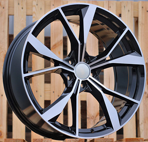 R18x7.5  5X112  ET  45  57.1  B5808  (IN5595)  Black Polished (MB)  For VW  (K7) (1 foto / 1)