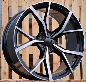 R22x9.5  5X112  ET  31  66.5  B5801  (IN5499)  Black Polished (MB)  For VW  (K8)  (New TOUAREG) (1 foto / 1)