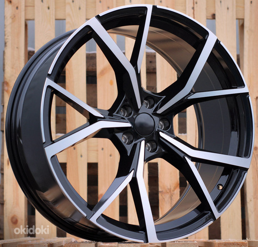 R17x7  5X112  ET  45  57.1  B5801  (FBX256)  Black Polished (MB)  For VW  (K8+Z5)  (HYBRID FORGED)