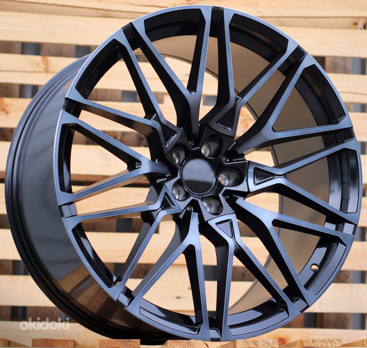 R20x11.5  5X120  ET  38  74.1  B5771  Black+Tinted Face (BLTF)  For BMW  (K4+P)  (Rear+Front)