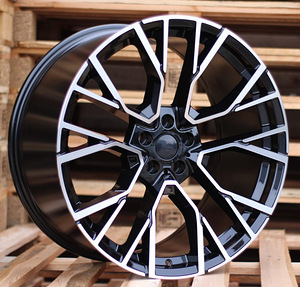 R22x9.5  5X112  ET  37  66.6  B5769  Black Polished+Powder Coating (MBPC)  For BMW  (K2)  (Rear+Front) (1 foto / 1)