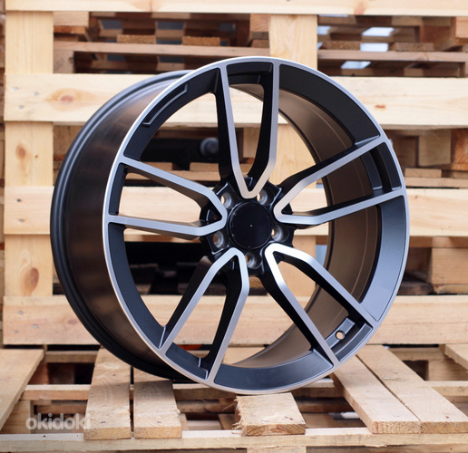 R20x8.5  5X112  ET  43  66.6  B5610  (IN5443)  Black Half Matt+Polished Lip (BLHMPL)  For MER  (K7)  (Rear+Front)