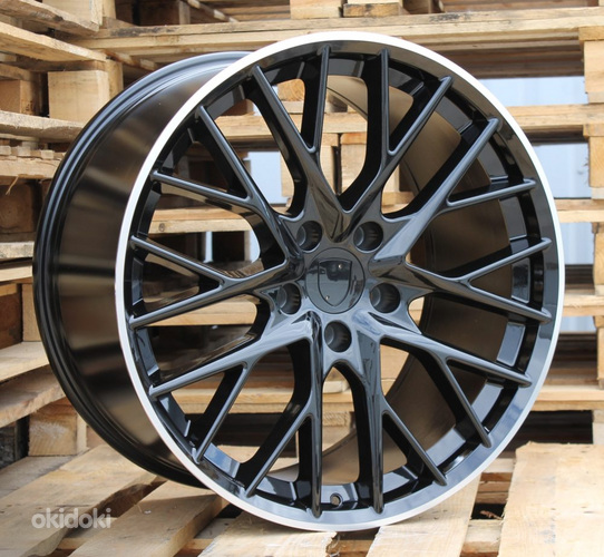 R21x11  5X130  ET  65  71.6  B5541  (TXRGW1847)  Black+Polished Lip (BLPL)  For PORCH  (K3)  (FORGED (Rear+Front))