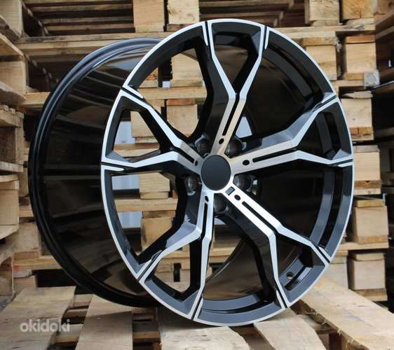 R21x9.5  5X112  ET  37  66.6  B5498  Black Polished+Powder Coating (MBPC)  For BMW  (K4)