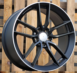 R19x9  5X112  ET  49  66.6  B5461  Black Half Matt+Polished Lip (BLHMPL)  For MER  (K4)  (Rear+Front) (1 foto / 1)
