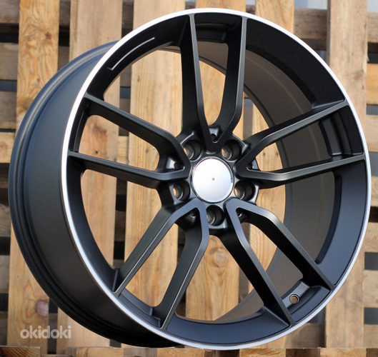 R19x9  5X112  ET  49  66.6  B5461  Black Half Matt+Polished Lip (BLHMPL)  For MER  (K4)  (Rear+Front)