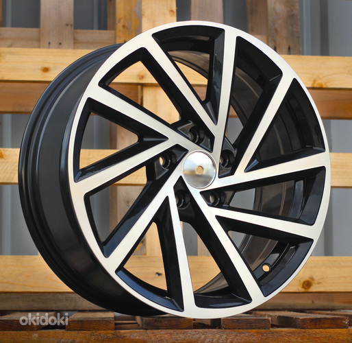 R17x7.5  5X112  ET  45  57.1  B5329  Black Polished (MB)  For VW  (K2)