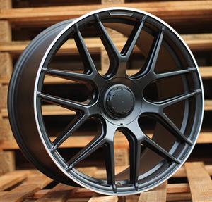 R20x9  5X112  ET  57  66.6  B5318  (XFE424)  Black Half Matt+Polished Lip (BLHMPL)  For MER  (P2)  ((GLE-CLASS V167) Front) (1 foto / 1)