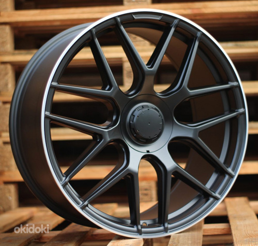 R20x8.5  5X112  ET  36  66.6  B5318  Black Half Matt+Polished Lip (BLHMPL)  For MER  (K4)  (REAR+FRONT)