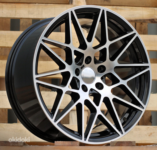 R18x9.5  5X120  ET  40  72.6  B5167  (XFE33)  Black Polished+Powder Coating (MBPC)  For BMW  (K4)  (Rear+Front)