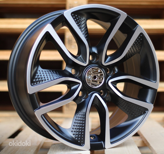 R15x6.5  5X112  ET  45  66.6  B5087  Black Polished Half Matt (MBHM)  For RACIN  (K4)