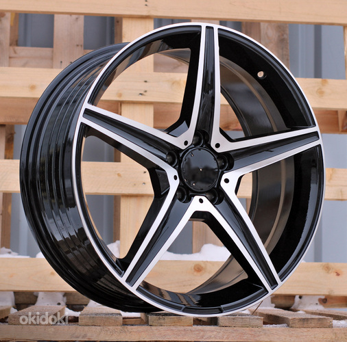 R19x8  5X112  ET  43  66.6  B5052  (FBX163)  Black Polished (MB)  For MER  (P2)  (HYBRID FORGED)