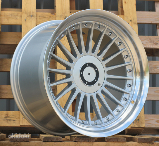 R19x8.5  5X120  ET  20  72.6  B1803  Silver+Polished Lip (SP)  For BMW  (M)  (ALPINA Style Rear+Front)