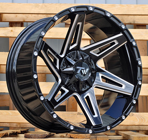 R20x10  12X135/139  ET  M12  106.1  B1676  Black+Milling (BLML)  For 4X4  (K3)  (Milling Windows+Rivets) (1 foto / 1)