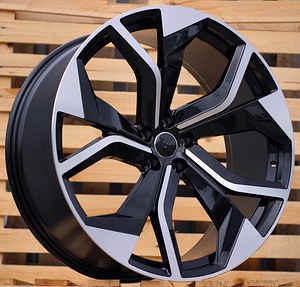 R21x9.5  5X112  ET  20  66.5  B1637  (BK5758)  Black Polished (MB)  For AUD  (P+Z4)  (For Q8) (1 foto / 1)