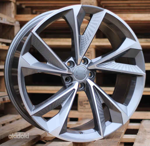 R18x8  5X112  ET  32  66.5  B1566  (IND5456)  Grey Polished (MG)  For AUD  (K7)