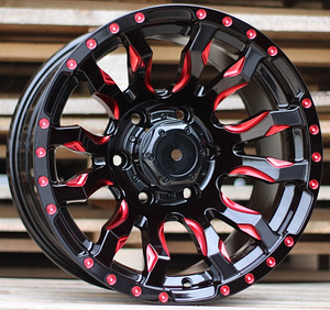 R16x9  6X139.7  ET  0  106.1  B1540  Black (BL)  For 4X4  (Z2)  (Red Milling) (1 foto / 1)