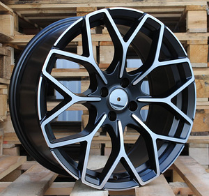R17x7.5  4X100  ET  25  60.1  B1449  Black Polished Half Matt (MBHM)  For SMART  (P2+P+Z2)  (HAXER Front+Rear) (1 foto / 1)