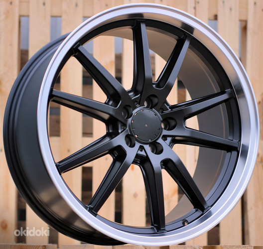 R20x9.5  5X112  ET  43  66.6  B1413  Black Half Matt+Polished Lip (BLHMPL)  For MER  (K5)  ())