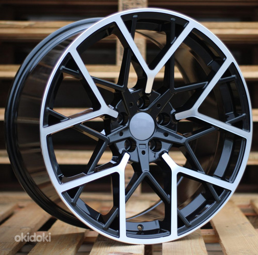 R19x8.5  5X120  ET  38  72.6  B1383  Black Polished (MB)  For BMW  (P)  (Rear+Front)