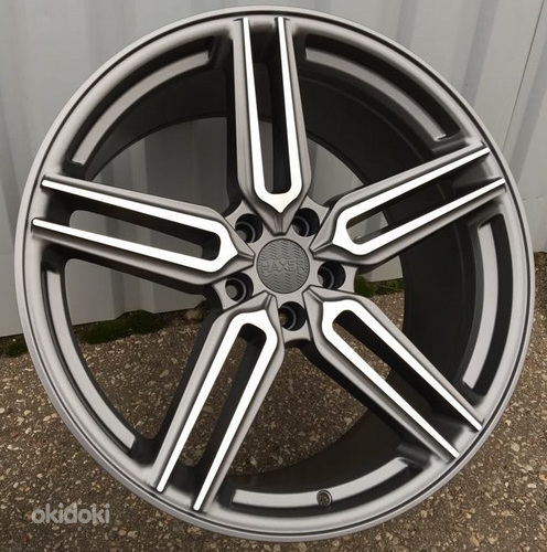 R20x10  5X112  ET  38  66.5  B1382  (HX015)  Grey Polished Half Matt (MGHM)  For HAXER  (K7)  ((AKC 110 Eur) Rear+Front)