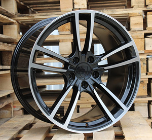 R21x9.5  5X130  ET  50  71.6  B1378  Black Polished (MB)  For PORCH  (P)  (Rear+Front) (1 foto / 1)