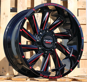 R20x10  6X139.7  ET  M20  106.1  B1323  Black Polished Red Milling (MBRM)  For 4X4  (K3) (1 foto / 1)