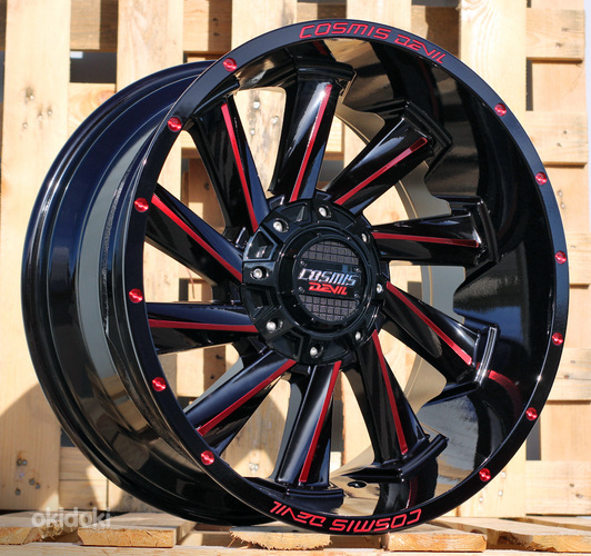 R20x10  6X139.7  ET  M20  106.1  B1323  Black Polished Red Milling (MBRM)  For 4X4  (K3)