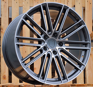 R21x9.5  5X130  ET  60  71.6  B1271  Grey Polished (MG)  For PORCH  (P)  (Rear+Front) (1 foto / 1)