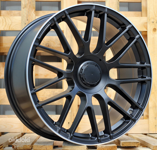 R18x9  5X112  ET  50  66.6  B1268  Black Half Matt+Polished Lip (BLHMPL)  For MER  (P+Z1)  (Rear+Front)