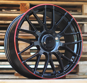 R19x8.5  5X112  ET  43  66.6  B1268  (K9007/1261)  Black+Red Line (BR)  For MER  (P1)  (GBPREDLIP Rear+Front) (1 foto / 1)