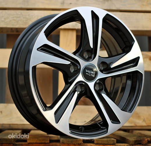 R16x6.5  4X100  ET  40  60.1  B1242  Black Polished (MB)  For RACIN  (K4)