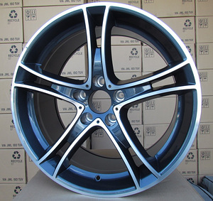 R19x8.5  5X112  ET  25  66.6  B1195  Black+Red Line (BR)  For BMW  (K5)  (Rear+Front) (1 foto / 1)