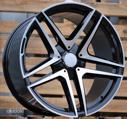 R20x8.5  5X112  ET  35  66.6  B1239  Black Polished (MB)  For MER  (P)  (Rear+Front (AKC 130 EUR))