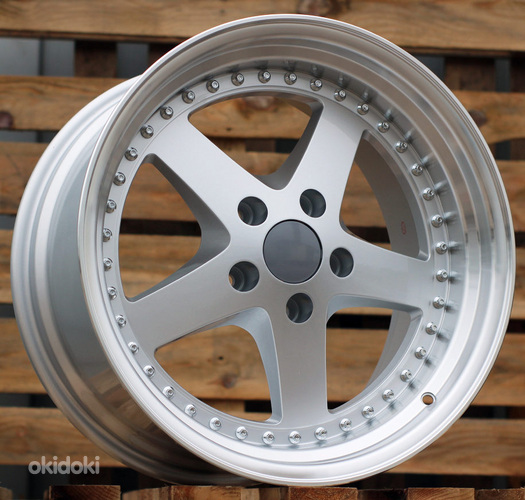 R18x8.5  5X120  ET  30  72.6  B1161  Silver+Polished Lip (SP)  For BMW  (Z1+Z2)  (Rear+Front)