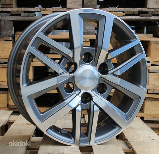 R17x7.5  6X139.7  ET  30  106  B1155  Grey Polished+Powder Coating (MGPC)  For TOYOT  (K3)  (4x4)