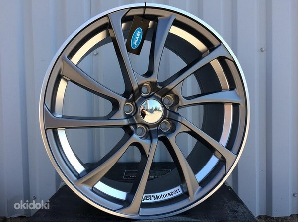 R18x8  5X112  ET  40  66.5  B1135  Gun Metal+Polished Lip (GMPL)  For AUD  (K7)