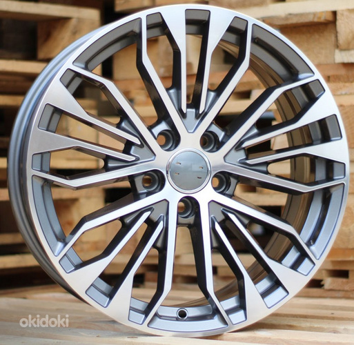 R18x8  5X112  ET  39  66.5  B1096  Grey Polished+Powder Coating (MGPC)  For AUD  (P+P2)