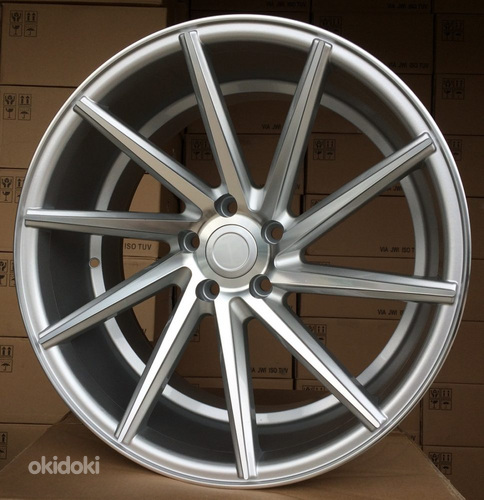 R17x7.5  5X112  ET  38  66.5  B1059  (LU561)  Machined Silver (MS)  For RACIN  (P1)  ((Rigt side) Style Vossen)