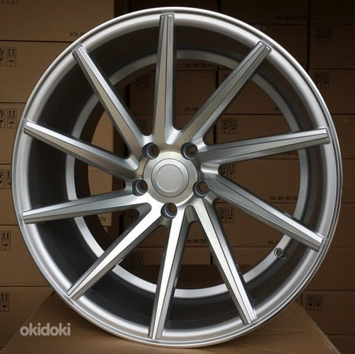 R19x9.5  5X120  ET  20  74.1  B1058  Polished Silver+Powder Coating (MSPC)  For RACIN  (K4+P)  (LEFT SIDE)